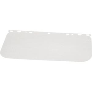 Valugard™ Visor - 7-1/2", 15-1/2", 0.04", PETG, Clear, Meets/Exceeds CSA Z94.3/ANSI Z87+