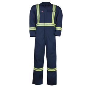 Westex™ UltraSoft® Unlined Coveralls - 42/44, 4X-Large, 5X-Large, Navy Blue, 12.4 cal/cm2, NFPA 70E/NFPA 2112, 2