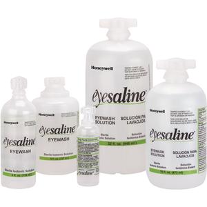 Saline Eyewash Bottles - 1 oz., Full, Trilingual (English/French/Spanish)