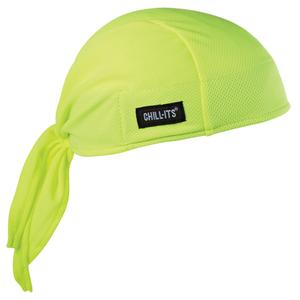 Chill-Its® 6615 Cooling Dew Rags - High Visibility Lime-Yellow, Absorptive, High Performance Material