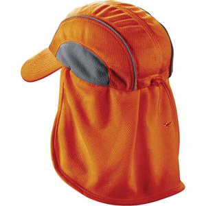 Chill-Its® 6650 Cooling Hats with Neck Shades - Hi-Vis Orange, Absorptive, High Performance Material