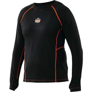 Long Sleeve Thermal Base Layer Shirts - Moisture Wicking Fabric, 3X-Large, Medium, Large, X-Large, 2X-Large, Black, Men's