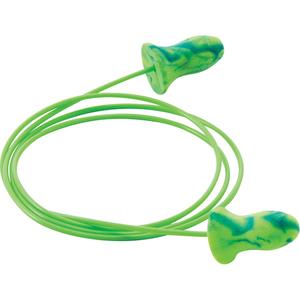 Meteors® Foam Earplugs - Corded, 28, Small, Meets/Exceeds CSA Class AL, Pair - Paper Pack