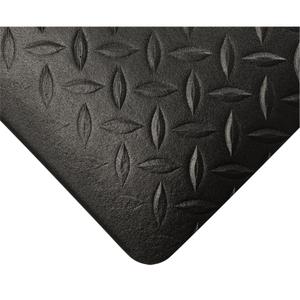 Tuf Sponge Mats No. 452 - 2', 10', 3', 1/2", Black, PVC Sponge, Dry, Solid, Diamond