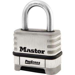 Locks - Security Padlock, 2-1/4", 5/16", 1-1/16", 1", Stainless Steel, Steel, Silver, Resettable, 1"