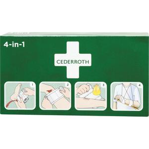 Cederroth 4-in-1 Bloodstopper - 9", 5-1/2", Class 1, Large Pad (5.5" x 9") w/ 2 disposable elastic bandages