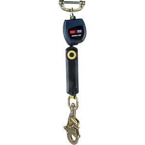 Nano-Lok™ Self-Retracting Lifelines - 6', 1, Web, Swivel, Without Unit Connector, Steel, Snap Hook, Steel