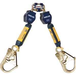 Nano-Lok™ Self-Retracting Lifelines - 6', 2, Web, Swivel, Without Unit Connector, Steel, Rebar Hook, Steel