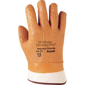 Winter Monkey Grip® 23-173 Glove - X-Large/10, Foam, PVC, Full Dip, Raised, 72, Brown, 11"