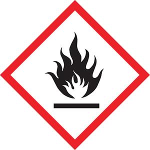 GHS Pictogram Labels - Paper, Roll, 1", 1", Flame Pictogram, Adhesive Coated Paper (PS), Pictogram