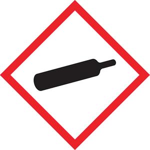 GHS Pictogram Labels - Paper, Roll, 1", 1", Adhesive Coated Paper (PS), Gas Cylinder Pictogram, Pictogram