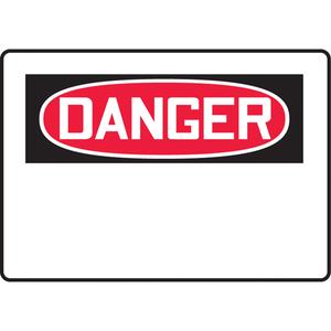 Customizable "Danger" Sign - Aluminum, 10", 14", Bolt-On, Bilingual, OSHA Header Sign, Danger