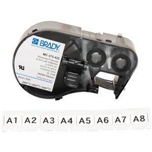 Label Maker Cartridge - Polyester, Black, White, 0.375", BMP® 51/BMP® 53/BMP® 41, Indoor/Outdoor, Gloss, 25'