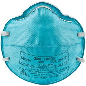 1860S Particulate Healthcare Respirator - NIOSH, Small, Standard, Cup, Without, N95
