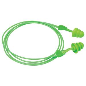 Glide® Trio Reusable Earplugs - Corded, 27, One-Size, Meets/Exceeds CSA Class AL, Bulk - Loose, 27 dB, 50, Box