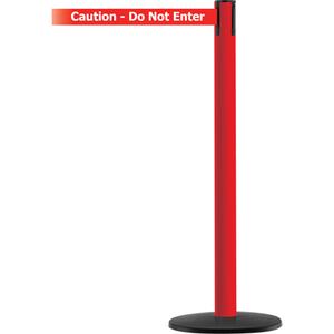 Advance TensaBarrier® Barrier Post - 36", Steel, Red, White/Red, 7.5', Caution Do Not Enter, 7.5' L x 2" W, Post/tape combination