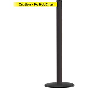 Advance TensaBarrier® Barrier Post - 36", Steel, Black, Black/Yellow, 7.5', Caution Do Not Enter, 7.5' L x 2" W, Post/tape combination