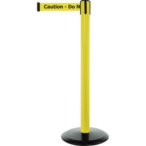 Advance TensaBarrier® Barrier Post - 36", Steel, Yellow, Black/Yellow, 7.5', Caution Do Not Enter, Post/tape combination, 7.5' L x 2" W