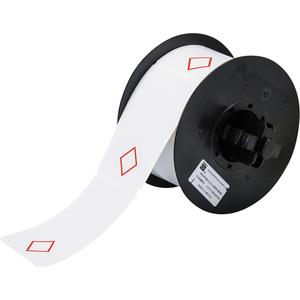 B-7569 Pre-Printed GHS/CLP Chemical Labels - Vinyl, Red/White, 3.350", BBP® 31/BBP® 33/BBP® 35/BBP® 37/BBP™ 30, L1 Diamond + Text