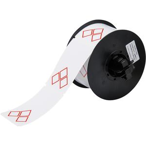 B-7569 Pre-Printed GHS/CLP Chemical Labels - Vinyl, Red/White, 3.350", BBP® 31/BBP® 33/BBP® 35/BBP® 37/BBP™ 30, L3A Diamond + Text