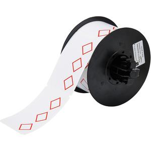 B-7569 Pre-Printed GHS/CLP Chemical Labels - Vinyl, Red/White, 3.350", BBP® 31/BBP® 33/BBP® 35/BBP® 37/BBP™ 30, L3B Diamond + Text
