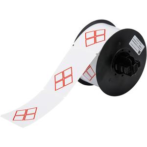 B-7569 Pre-Printed GHS/CLP Chemical Labels - Vinyl, Red/White, 3.350", BBP® 31/BBP® 33/BBP® 35/BBP® 37/BBP™ 30, L4B Diamond + Text