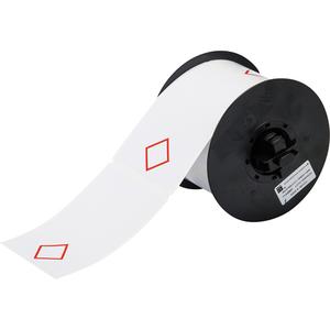 B-7569 Pre-Printed GHS/CLP Chemical Labels - Vinyl, Red/White, 4.330", BBP® 31/BBP® 33/BBP® 35/BBP® 37/BBP™ 30, L1 Diamond + Text