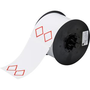 B-7569 Pre-Printed GHS/CLP Chemical Labels - Vinyl, Red/White, 4.330", BBP® 31/BBP® 33/BBP® 35/BBP® 37/BBP™ 30, L2 Diamond + Text