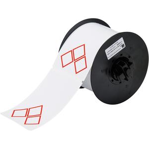 B-7569 Pre-Printed GHS/CLP Chemical Labels - Vinyl, Red/White, 4.330", BBP® 31/BBP® 33/BBP® 35/BBP® 37/BBP™ 30, L3A Diamond + Text