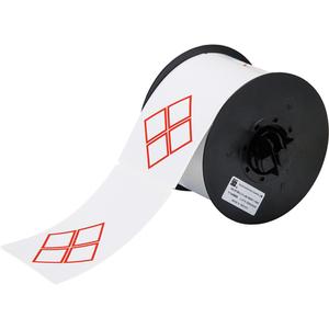 B-7569 Pre-Printed GHS/CLP Chemical Labels - Vinyl, Red/White, 4.330", BBP® 31/BBP® 33/BBP® 35/BBP® 37/BBP™ 30, L4B Diamond + Text