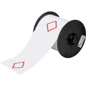 B-7569 Pre-Printed GHS/CLP Chemical Labels - Vinyl, Red/White, 6.100", BBP® 31/BBP® 33/BBP® 35/BBP® 37/BBP™ 30, L1 Diamond + Text