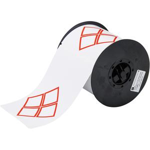 B-7569 Pre-Printed GHS/CLP Chemical Labels - Vinyl, Red/White, 6.100", BBP® 31/BBP® 33/BBP® 35/BBP® 37/BBP™ 30, L4B Diamond + Text