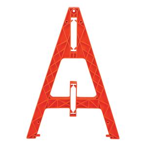 PLASTX™A-Frame Barricade Leg - Orange, 42" L x 26" W x 2" H, HDPE, Standard