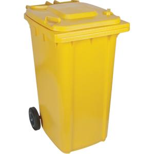Yellow Mobile Container - 63 Gallons/63 US gal., Polyurethane, 23" x 29" x 42", Yellow