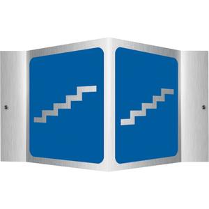 Stairs Projection™ Sign - Aluminum, 6", 5", Bolt-On, Pictogram, Housekeeping and Hygiene, Stairs Pictogram