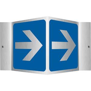 Arrow Projection™ Sign - Aluminum, 6", 5", Bolt-On, Pictogram, Industrial Traffic, Arrow Pictogram