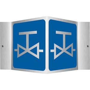 Valve Projection™ Sign - Aluminum, 6", 5", Bolt-On, Pictogram, Housekeeping and Hygiene, Valve Pictogram