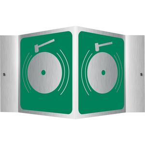 Emergency Alarm Projection™ Sign - Aluminum, 6", 5", Bolt-On, Pictogram, Fire and Emergency, Emergency Alarm Pictogram