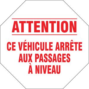 French Traffic Sign - Vinyl, 18", 18", Adhesive