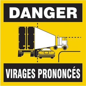 French Traffic Sign - Aluminum, 18", 18", Adhesive