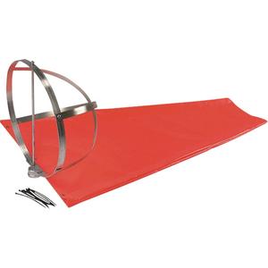 Airport Windsock Set - International Orange, PVC coated nylon