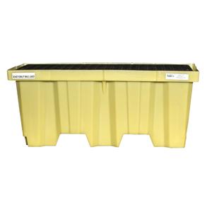 Nestable 2-Drum Poly-Spillpallet™ With Drain - 51", 26", 21", 66 US gal., 2000 lbs., 2