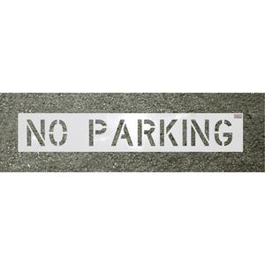 Parking Lot Stencils - Plastic, 12" x 9", Pictogram, Message, No Parking