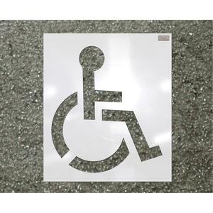 Parking Lot Stencils - Plastic, 39", Pictogram, Symbol, Handicap Symbol