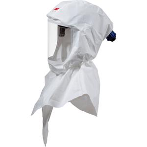 Versaflo™ Painter's Hood Assembly with Premium Head Suspension - Universal, Soft Top, Double, Hood Assembly w/ Double Shroud, White w/ Paint Overspray Capture Design