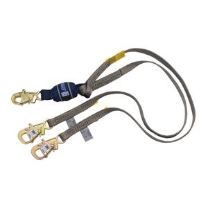 Force2™ Tie-Off Shock-Absorbing Lanyard - 6', Meets/Exceeds CSA-Z259.11, Snap Hook, Snap Hook, Polyester, Pack, 2