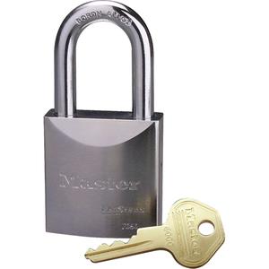 Padlocks - Security Padlock, 2", 3/8", 1-1/2", 29/32", Hardened Steel, Steel, Silver, Keyed Different, 29/32 1 1/2 3/8