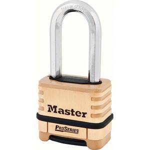 ProSeries® Lock - Combination, 2-1/4", 3/8", 2", 15/16", Brass Coating, Boron Steel, Silver, Resettable, 1.1875", 3/8, 0.71 lbs., 2