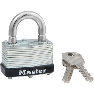 Economy Warded Padlocks - Security Padlock, 1-3/4", 9/32", 13/16", 13/16", Laminated Steel, Steel, Silver, Keyed Alike, 0.45 lbs., 13/16, 13/16, 7/8"