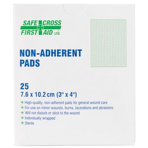 Non-Adherent Pads - 4", 3", Sterile, Class 1, 25, Box